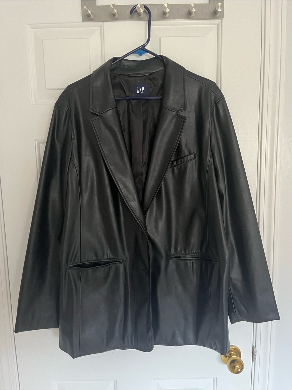 GAP Faux Leather Blazer - Hip Length